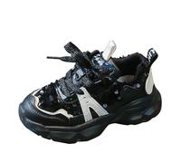 Chaussures larges pour femme - Imperméables - Gardent au chaud - Chaussures confortables - Baskets pour fille, Noir , 25 EU
