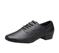 Chaussures latines for hommes, chaussures de danse de salon modernes, jazz, tango, valse, intérieur et extérieur, baskets de danse souples en option, chaussures de sport Pour Le Spectacle(Black,43)