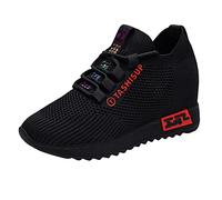 Chaussures légères décontractées pour femme - En maille intérieure - Chaussettes de sport pour femme et garçon, Rouge, 37.5 EU