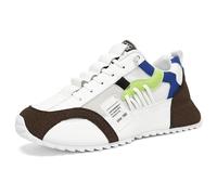 Chaussures légères Homme, Tige Mesh + PU, Semelle intermédiaire épaisse, Baskets polyvalentes pour Course, Gym & Quotidien,Blanc,41 EU