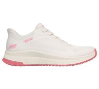 Chaussures lifestyle skechers bobs squad 4 staple look blanc rose femme