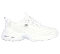 Skechers Baskets basses D'Lites Fresh Start – Cuir/Mesh blanc, finitions argentées – 42