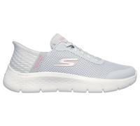Chaussures lifestyle skechers go walk flex grand entry gris rose femme