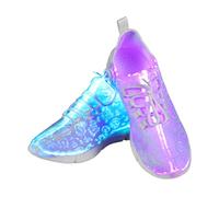 Chaussures lumineuses à DEL en fibre optique pour homme et femme - Baskets lumineuses pour festivals, fêtes de Noël, danse, chargement USB, baskets lumineuses clignotantes, blanc, 36 1/3 EU