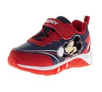 Chaussures lumineuses à LED pour garçons Sonic MonsterJam Spiderman Mickey Paw Patrol Toy Story TMNT Baskets pour enfants (tailles : 5-10 tout-petits/11-12 pour petit enfant), Mickey - Rouge, 23.5 EU