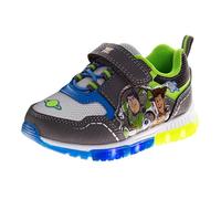 Chaussures lumineuses à LED pour garçons Sonic MonsterJam Spiderman Mickey Paw Patrol Toy Story TMNT Baskets pour enfants (tailles : 5-10 tout-petits/11-12 pour petit enfant), Toy Story - Bleu Vert