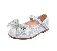 Chaussures Mary Jane à paillettes pour fille - Chaussures de fête à talons bas - Chaussures de princesse scintillantes à enfiler - Ballerines plates pour petites filles - Mocassins Mary Jane pour fête