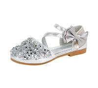 Chaussures Mary Jane à talons bas pour filles, chaussures de princesse Mary Jane pour petites filles, mocassins d'école scintillants, sandales à paillettes pour fille, chaussures de fête à enfiler