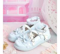 Chaussures Mary Jane bleues pour femmes, mocassins à bride, chaussures plates à semelle souple pour habillage/travail EUR35,EUR36,EUR37,EUR38,EUR39,EUR40Unicolore