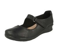 CLARKS Hope Henley Black Leather 35