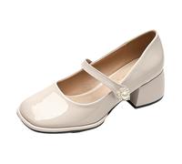 Chaussures Mary Jane pour Femmes, Chaussures Habillées À Talons Bas Et Épais, Escarpins À Bout Carré Fermé De 5 Cm pour Un Style Décontracté Et Habillé