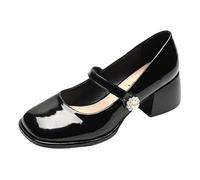Chaussures Mary Jane pour Femmes, Chaussures Habillées À Talons Bas Et Épais, Escarpins À Bout Carré Fermé De 5 Cm pour Un Style Décontracté Et Habillé