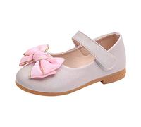 Chaussures Mary Jane pour fille - Ballerines plates - Chaussures de princesse élégantes - Pour mariage, école, fête, ballerine, princesse, semelle antidérapante pour tout-petits et enfants, Rose, 23