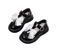 Chaussures Mary-Jane pour fille, design tendance, chaussures de princesse avec nœud en strass, chaussures d'uniforme, élégantes chaussures pour enfants, chaussures de soirée, chaussures de communion