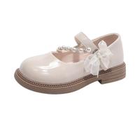 Chaussures Mary Jane pour Filles Ballerines Filles Chaussures de Princesse | Décontractées et Douces Pour la Marche Plateforme Talon Epais Bout Fermé Chaussures Mode Perle Chaussures de princesse
