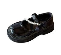 Chaussures Mary Jane pour Filles Ballerines Filles Chaussures de Princesse | Décontractées et Douces Pour la Marche Plateforme Talon Epais Bout Fermé Chaussures Mode Perle Chaussures de princesse