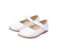 Chaussures Mary Jane pour filles, chaussures confortables pour l'école et les loisirs, avec semelle antidérapante pour petites filles, Blanc., 30 EU