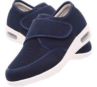 Chaussures Médicales pour Les Pieds Enflés, Femmes Hommes Chaussures Orthopédiques Diabétiques avec Mousse à Mémoire De Forme, Chaussures De Marche Réglables, Chaussu, Blue, 37.5 EU