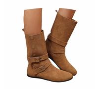 Chaussures médiévales pour femme - Bottines confortables vintage - Bottes décontractées - Bottes Renaissance - Bottines à lacets rétro - Bottes de moto antidérapantes - Bottes de cowboy élégantes