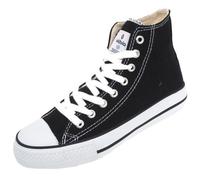 Chaussures mid toile Vintage - VICTORIA - Femme - Noir - Lacets 39