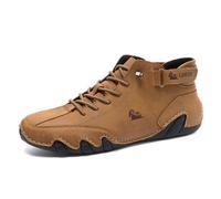 Chaussures minimalistes en cuir imperméable - semelle fine 4 mm pieds nus, soutien voûte & soulagement fasciite plantaire - antidérapantes & respirantes pour marche, randonnée & sport pieds sensibles