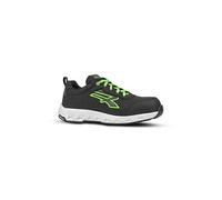 U-Power Chaussures de sécurité Homme DON'T WORRY... BE HAPPY! Noir/Vert fluo 37