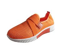 Chaussures Mode Et Sport pour Femme Chaussure de Shoes -on Leisure Women's Fashion Outdoor Casual Respirable Women's Femme Baskets Chaussures de Course (Orange,41)