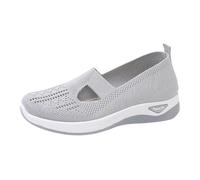 Chaussures Mode Et Sport pour Femmes Sandales Orthopédiques Femme Basket Legere Basquette Ete Confortable Été Baskets Scholl Ballerine Chaussure Mules Confort Orthopédique sans Lacets,Z0-Grey,41
