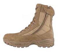 CHAUSSURES MONTANTES - MILTEC - DAIM COYOTE - HAUTE - LACETS - DOUBLE ZIP 44