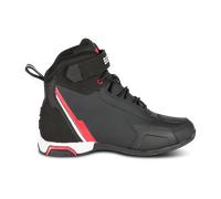 Bering Jag Chaussures de moto imperméables, noir-blanc-rouge, taille 43 pour homme