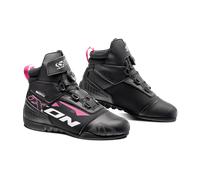 Ixon Ranker WP Chaussures de moto pour dames, noir-blanc-rose-pourpre, taille 40 pour femmes