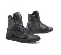 Chaussures Moto Forma Urbaine En Cuir Imperméable Hyper Noir Noir