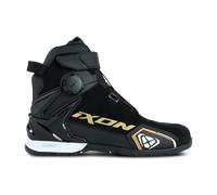 Ixon Bull 2 Chaussures de moto imperméables pour dames, noir-blanc-or, taille 40 pour homme