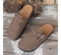 Chaussures mules pour hommes du printemps à l'été, nouvelles mocassins vintage à enfiler, chaussures décontractées et souples, mules à bout fermé avec bride réglable, disponibles en version doublée th