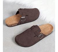 Chaussures mules pour hommes du printemps à l'été, nouvelles mocassins vintage à enfiler, chaussures décontractées et souples, mules à bout fermé avec sangle réglable, disponibles en version doublée t