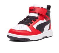 Chaussures Multisport - PUMA - Rebound V6 MID - Blanc/Rouge/Noir - Construction Montante - Amorti Supérieur 32