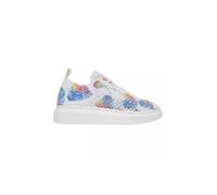 MUSTANG Femme 1468-301 Chaussures Basses à Lacets, Blanc/Bleu, 38 EU