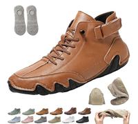 Chaussures Nevova for Hommes et Femmes, Chaussures orthopédiques imperméables Nevoldeck, Chaussures de Marche orthopédiques Confortables avec Soutien de la voûte Plantaire(Yellow Brown,35 EU)