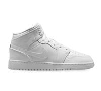 Chaussure Jordan 1 Mid pour ado Blanc/Blanc/Blanc 40
