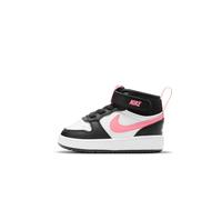 Chaussures Nike Court Borough Garçon CD7784 005 Mid 2 TD Blanc Noir Cuir