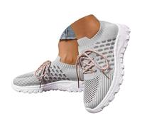 Chaussures ode Et Sport Pour Femmes Chaussures décontractées à lacets pour femmes, semelle souple, élégantes, respirantes, antidérapantes et confortables, de Chaussure Infirmiere Femme (Grey, 42)
