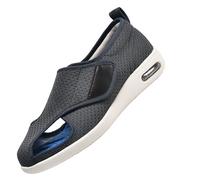 Chaussures oedème Respirants，Swollen Feet Extra Wide Width Easy on & Off Walking Sneakers Diabetic Air Cushion Slip-on Orthopedic Sandals.greyㅡ49