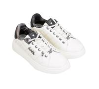 Chaussures originales pour femme, avec plateforme, semelle large, lacets blancs, imprimé intérieur, effet rembourré, blanc, 38 EU