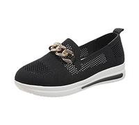 Chaussures orthopédiques à enfiler pour femme - Antidérapantes en mousse à mémoire de forme - En maille respirante - Avec soutien de la voûte plantaire - Légères et confortables - Chaussures