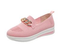 Chaussures orthopédiques à enfiler pour femme - Antidérapantes en mousse à mémoire de forme - En maille respirante - Avec soutien de la voûte plantaire - Légères et confortables - Chaussures