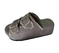 Chaussures Orthopédiques Chaussons Femme Deux Bandes Compensée Plateforme Sandales De Plage Support Voûte À Bout Ouvert Plateforme Antidérapantes Claquette Respirant Legere Été Claquette De Marche