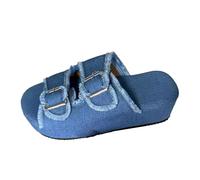 Chaussures Orthopédiques Chaussons Femme Deux Bandes Compensée Plateforme Sandales De Plage Support Voûte À Bout Ouvert Plateforme Antidérapantes Claquette Respirant Legere Été Claquette De Marche