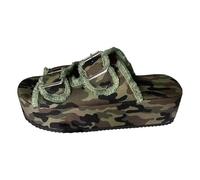 Chaussures Orthopédiques Chaussons Femme Deux Bandes Compensée Plateforme Sandales De Plage Support Voûte À Bout Ouvert Plateforme Antidérapantes Claquette Respirant Legere Été Claquette De Marche