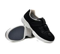 Chaussures Orthopédiques Femme, Chaussures de Marche de diabète Chaussons en Mousse à mémoire de Forme pour Femme orthopédiques oignons diabétiques (Color : Black, Size : 41 EU)