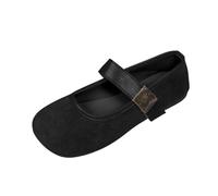 Chaussures Orthopédiques Femme Mary Jane Confortables à Enfiler Largeur Large Bout Rond Fermé avec Bride pour Les Jours (Black, 42)